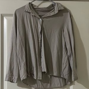 Grey button down shirt